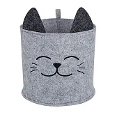Корзина для хранения игрушек Funny Котик 240х240х220 мм складная светло-серая Корзина для хранения игрушек Funny Котик 240х240х220 мм складная светло-серая