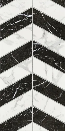 Плитка облицовочная Lavelly Eterno Motivo Accento черно-белая 598x298x8,5 мм (8 шт.=1,425 кв.м)