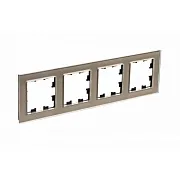 Рамка Systeme Electric AtlasDesign Nature четырехместная шампань (ATN320504) Рамка Systeme Electric AtlasDesign Nature четырехместная шампань (ATN320504)