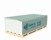 Гипсокартон ГКЛ Gyproc Аква Лайт 2500x1200x9,5 мм влагостойкий Гипсокартон ГКЛ Gyproc Аква Лайт 2500x1200x9,5 мм влагостойкий