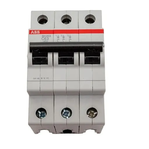 Автоматический выключатель модульный ABB SH203 3P 63А тип C 6 кА 400 В (2CDS213001R0634) Автоматический выключатель модульный ABB SH203 3P 63А тип C 6 кА 400 В (2CDS213001R0634)