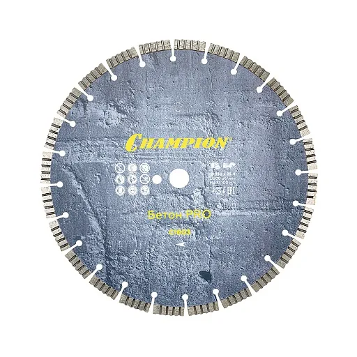 Диск алмазный по бетону Champion Concrete Crunch Pro 350x25,4x12 мм сегментный мокрый/сухой рез (C1603) Диск алмазный по бетону Champion Concrete Crunch Pro 350x25,4x12 мм сегментный мокрый/сухой рез (C1603)