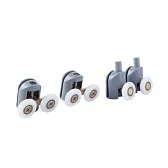 Комплект роликов для двери Iddis Optima Home d23 мм стекло 5-6 мм двойные/одинарные эксцентриковые серые