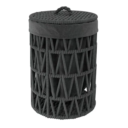 Корзина для белья WasserKraft Mosel 460х460х610 мм 129,1 л черная (WB-460-L)