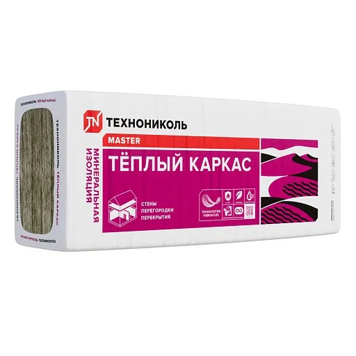 Утеплитель Технониколь Теплый каркас 100х610х1200 мм 3,66 кв.м Утеплитель Технониколь Теплый каркас 100х610х1200 мм 3,66 кв.м