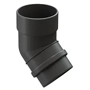 Колено трубы Docke Lux пластиковое d100 мм 45° графитовый серый RAL 7024