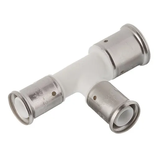Тройник Henco (11PKW-262020) 26(пресс) х 20(пресс) х 20(пресс) PVDF белый Тройник Henco (11PKW-262020) 26(пресс) х 20(пресс) х 20(пресс) PVDF белый