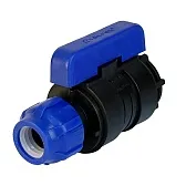 Кран шаровой ПНД Valfex компрессионный переходной 20х3/4 ВР(г) Кран шаровой ПНД Valfex компрессионный переходной 20х3/4 ВР(г)