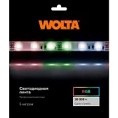 Лента светодиодная Wolta RGB свет 14,4 Вт/м 24 В IP20 5 м (WLS5050-14,4W/RGB/24H60-01)