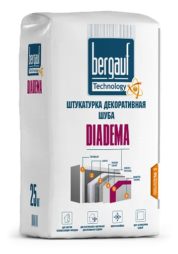 Штукатурка Bergauf DIADEMA декоративная шуба 25 кг Штукатурка Bergauf DIADEMA декоративная шуба 25 кг