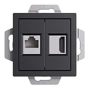 Розетка компьютерная Systeme Electric AtlasDesign встраиваемая алюминий HDMI/ RJ45 (ATN001082) Розетка компьютерная Systeme Electric AtlasDesign встраиваемая алюминий HDMI/ RJ45 (ATN001082)