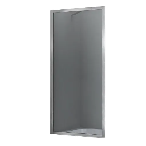 Шторка на ванну неподвижная 80х160х0,6 см профиль никель WasserKraft Abens (20W01-80BN)