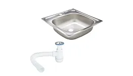 Мойка для кухни Ukinox Классика 48х48х14,5 см врезная с сифоном сталь (CLM480.480---4K OC/30980676) Мойка для кухни Ukinox Классика 48х48х14,5 см врезная с сифоном сталь (CLM480.480---4K OC/30980676)