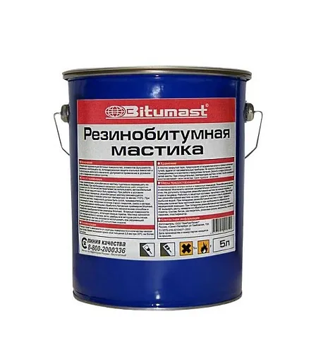 Мастика резинобитумная Bitumast 4,5 кг (5 л) Мастика резинобитумная Bitumast 4,5 кг (5 л)