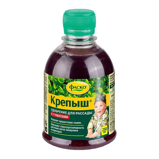 Удобрение органоминеральное жидкое для рассады Крепыш Фаско 0,25 л Удобрение органоминеральное жидкое для рассады Крепыш Фаско 0,25 л