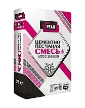Цементно-песчаная смесь (ЦПС) Реал М-300 зимняя 25 кг Цементно-песчаная смесь (ЦПС) Реал М-300 зимняя 25 кг