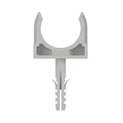 Фиксатор для труб 25 мм DKC с защелкой и дюбелем серый (100 шт.) (51325DIY) Фиксатор для труб 25 мм DKC с защелкой и дюбелем серый (100 шт.) (51325DIY)