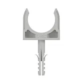 Фиксатор для труб 25 мм DKC с защелкой и дюбелем серый (100 шт.) (51325DIY) Фиксатор для труб 25 мм DKC с защелкой и дюбелем серый (100 шт.) (51325DIY)