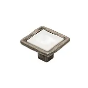 Ручка-кнопка мебельная Kerron Ceramic 31 мм металлическая с фарфоровой вставкой черненый старинный цинк (KF08-11 BAZ) Ручка-кнопка мебельная Kerron Ceramic 31 мм металлическая с фарфоровой вставкой черненый старинный цинк (KF08-11 BAZ)
