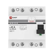 УЗО EKF PROxima ВД-100N 63А 4P тип AC 300 мА 6 кА (E1046M63300) УЗО EKF PROxima ВД-100N 63А 4P тип AC 300 мА 6 кА (E1046M63300)