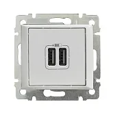 Розетка USB IEK Valena встраиваемая белая 2хUSB-A (6904701)