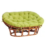 Диван садовый из ротанга TetСhair Mamasan коричневый/олива 1690х1020х800 мм с подушкой (24252) Диван садовый из ротанга TetСhair Mamasan коричневый/олива 1690х1020х800 мм с подушкой (24252)