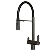 Смеситель для кухни Mixline MLSS-0401BL графит с гибким изливом с подключением к фильтру однорычажный (556015) Смеситель для кухни Mixline MLSS-0401BL графит с гибким изливом с подключением к фильтру однорычажный (556015)