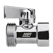 Кран шаровой латунный MPF 1/2 ВР(г) х 3/4 НР(ш) к бытовой технике хром мини проходной ГОСТ Р 59553-2021 (ИС.081221) Кран шаровой латунный MPF 1/2 ВР(г) х 3/4 НР(ш) к бытовой технике хром мини проходной ГОСТ Р 59553-2021 (ИС.081221)