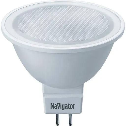 Лампа светодиодная Navigator GU5.3 3000К 5 Вт 380 Лм 230 В софит матовая Лампа светодиодная Navigator GU5.3 3000К 5 Вт 380 Лм 230 В софит матовая