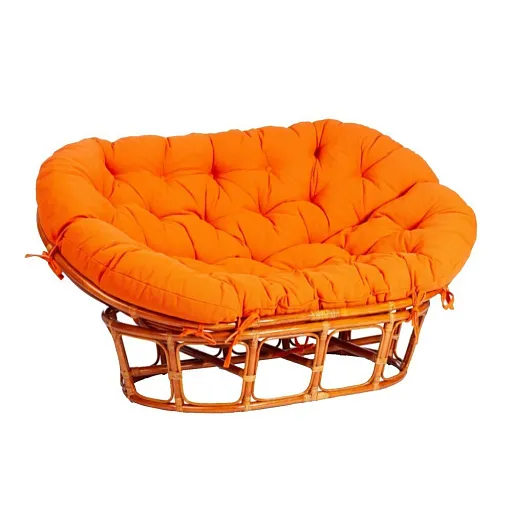 Диван садовый из ротанга TetСhair Mamasan медовый/оранжевый 1690х1020х800 мм с подушкой (24258) Диван садовый из ротанга TetСhair Mamasan медовый/оранжевый 1690х1020х800 мм с подушкой (24258)