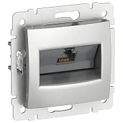 Розетка компьютерная IEK Valena встраиваемая алюминий RJ45 (6943341) Розетка компьютерная IEK Valena встраиваемая алюминий RJ45 (6943341)