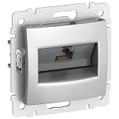 Розетка компьютерная IEK Valena встраиваемая алюминий RJ45 (6943341)
