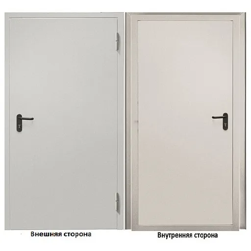 Дверь техническая Промет ДТ-1 глухая правая серый RAL 7035 850х2050 мм Дверь техническая Промет ДТ-1 глухая правая серый RAL 7035 850х2050 мм