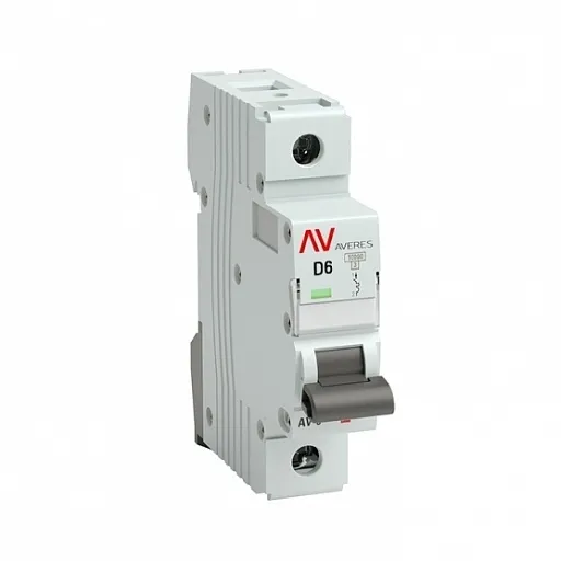 Автоматический выключатель модульный EKF Averes AV-10 1P 6А тип D 10 кА 230 В (mcb10-1-06D-av) Автоматический выключатель модульный EKF Averes AV-10 1P 6А тип D 10 кА 230 В (mcb10-1-06D-av)