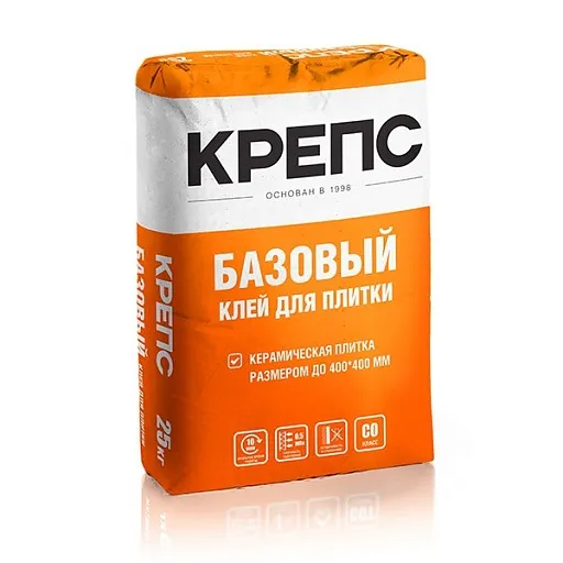 Клей для плитки Крепс Базовый 25 кг Клей для плитки Крепс Базовый 25 кг