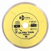 Диск алмазный по керамограниту Trio-Diamond Hot Pres 200x25,4x1,7 мм сплошной мокрый рез (UTW505)