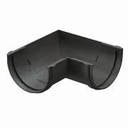 Угол желоба Docke Premium пластиковый d120 мм 90° графитовый серый RAL 7024 Угол желоба Docke Premium пластиковый d120 мм 90° графитовый серый RAL 7024