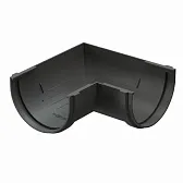 Угол желоба Docke Premium пластиковый d120 мм 90° графитовый серый RAL 7024 Угол желоба Docke Premium пластиковый d120 мм 90° графитовый серый RAL 7024