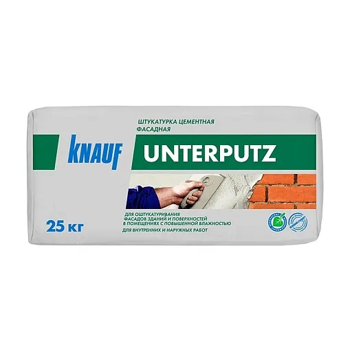 Штукатурка Knauf Унтерпутц цементная фасадная 25 кг Штукатурка Knauf Унтерпутц цементная фасадная 25 кг