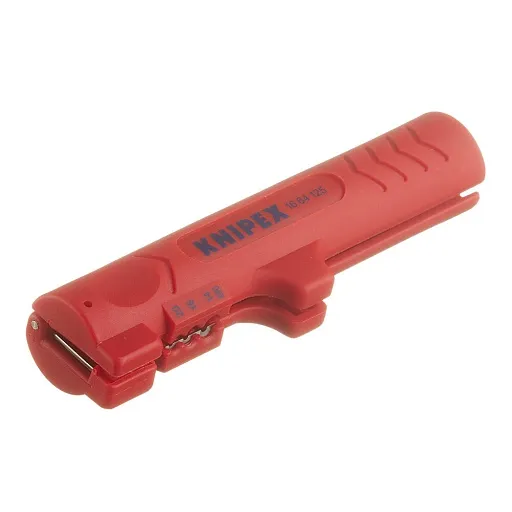 Стриппер сечение 4-13 кв.мм Knipex ручной для снятия изоляции с плоского кабеля (KN-1664125SB) Стриппер сечение 4-13 кв.мм Knipex ручной для снятия изоляции с плоского кабеля (KN-1664125SB)