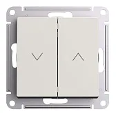 Выключатель жалюзи Systeme Electric AtlasDesign двухклавишный встраиваемый бежевый (ATN000219) Выключатель жалюзи Systeme Electric AtlasDesign двухклавишный встраиваемый бежевый (ATN000219)