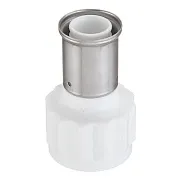 Муфта Henco (18PKW-3207) 32(пресс) х 1 1/4 ВР(г) белая PVDF Муфта Henco (18PKW-3207) 32(пресс) х 1 1/4 ВР(г) белая PVDF