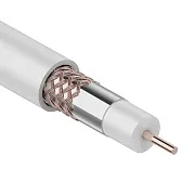 Кабель коаксиальный телевизионный RG 6 1х6,8 мм экранированный CU PVC Rexant белый Кабель коаксиальный телевизионный RG 6 1х6,8 мм экранированный CU PVC Rexant белый
