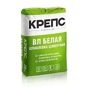 Шпаклевка цементная Крепс ВЛ белая 20 кг Шпаклевка цементная Крепс ВЛ белая 20 кг