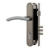 Замок врезной Fuaro LOCKSET.9013 SN/CP для входной двери под цилиндр матовый никель 5 ключей Замок врезной Fuaro LOCKSET.9013 SN/CP для входной двери под цилиндр матовый никель 5 ключей