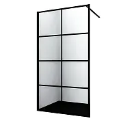 Душевая перегородка Walk in WasserKraft Glan черная 120х200 см стекло прозрачное 8 мм (66W40) Душевая перегородка Walk in WasserKraft Glan черная 120х200 см стекло прозрачное 8 мм (66W40)