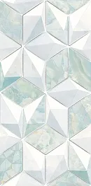 Плитка декор Alma Ceramica Невада голубая геометрия 01 500x249x7,5 мм