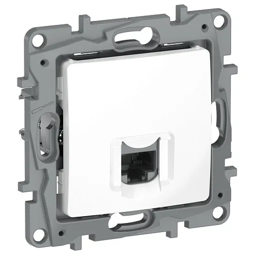 Розетка компьютерная IEK Etika встраиваемая белая RJ45 (6722411)