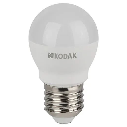 Лампа светодиодная Kodak E27 6500К 11 Вт 990 Лм 170-265 В шар P45 матовая Лампа светодиодная Kodak E27 6500К 11 Вт 990 Лм 170-265 В шар P45 матовая