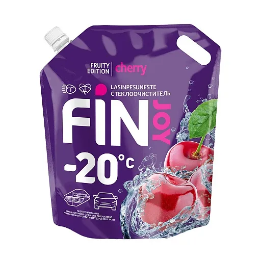 Стеклоомыватель Fin Joy Fruity Cherry зимний -20 °С 3,5 л Стеклоомыватель Fin Joy Fruity Cherry зимний -20 °С 3,5 л